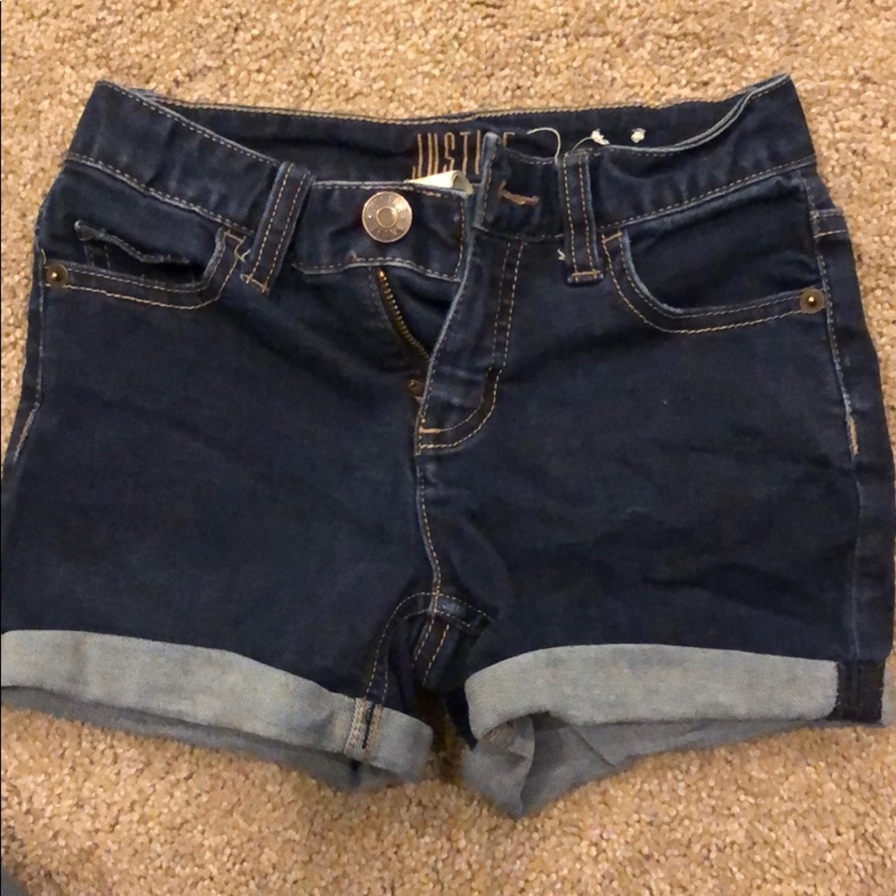 Girl’s blue jean shorts from Justice